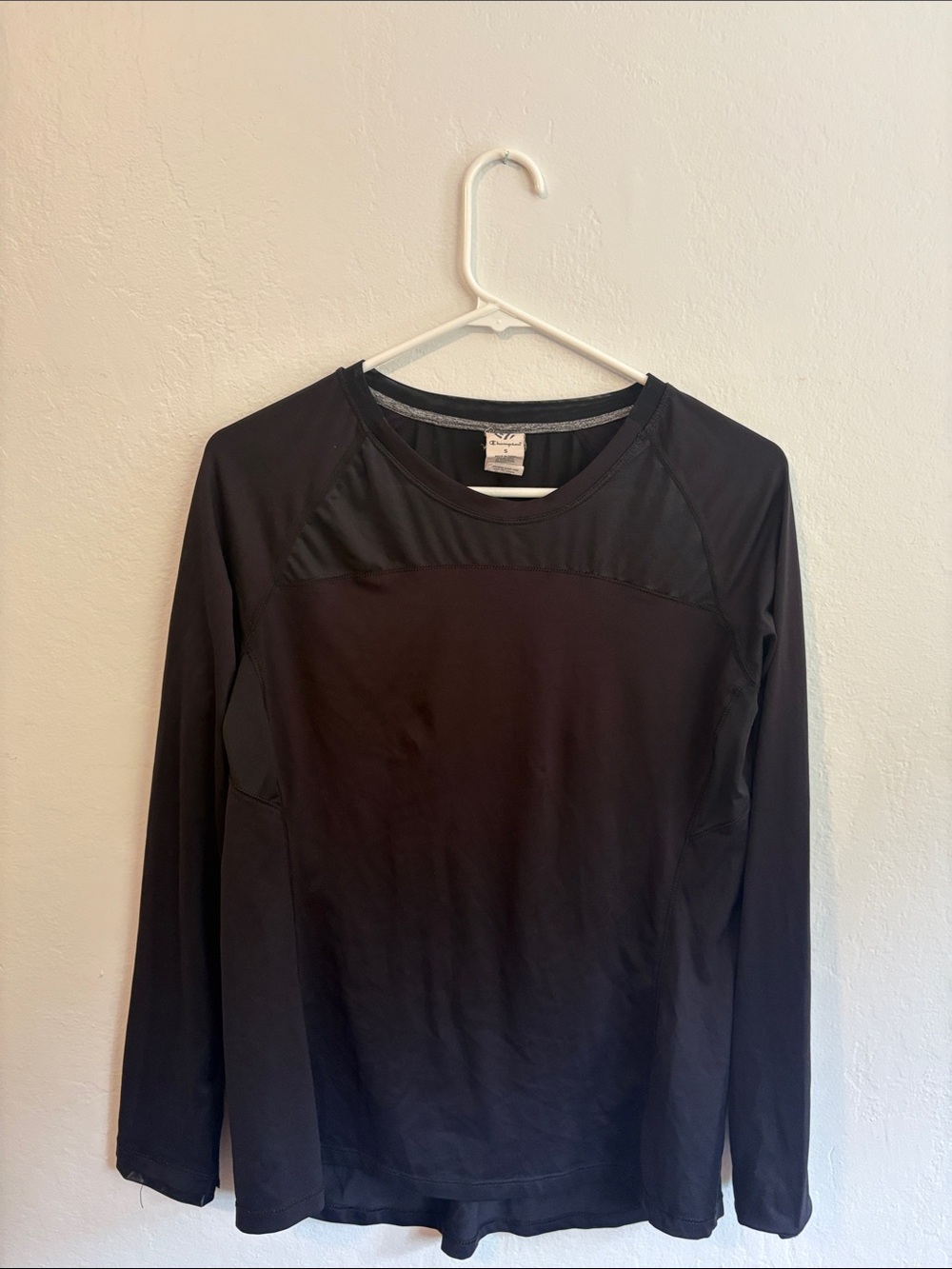 Champion Men's Black Long Sleeve Athletic Tee